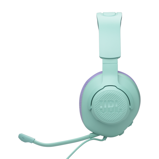 JBL Quantum 100M2 - Cyan - Wired over-ear gaming headset with detachable mic and mute option - Left